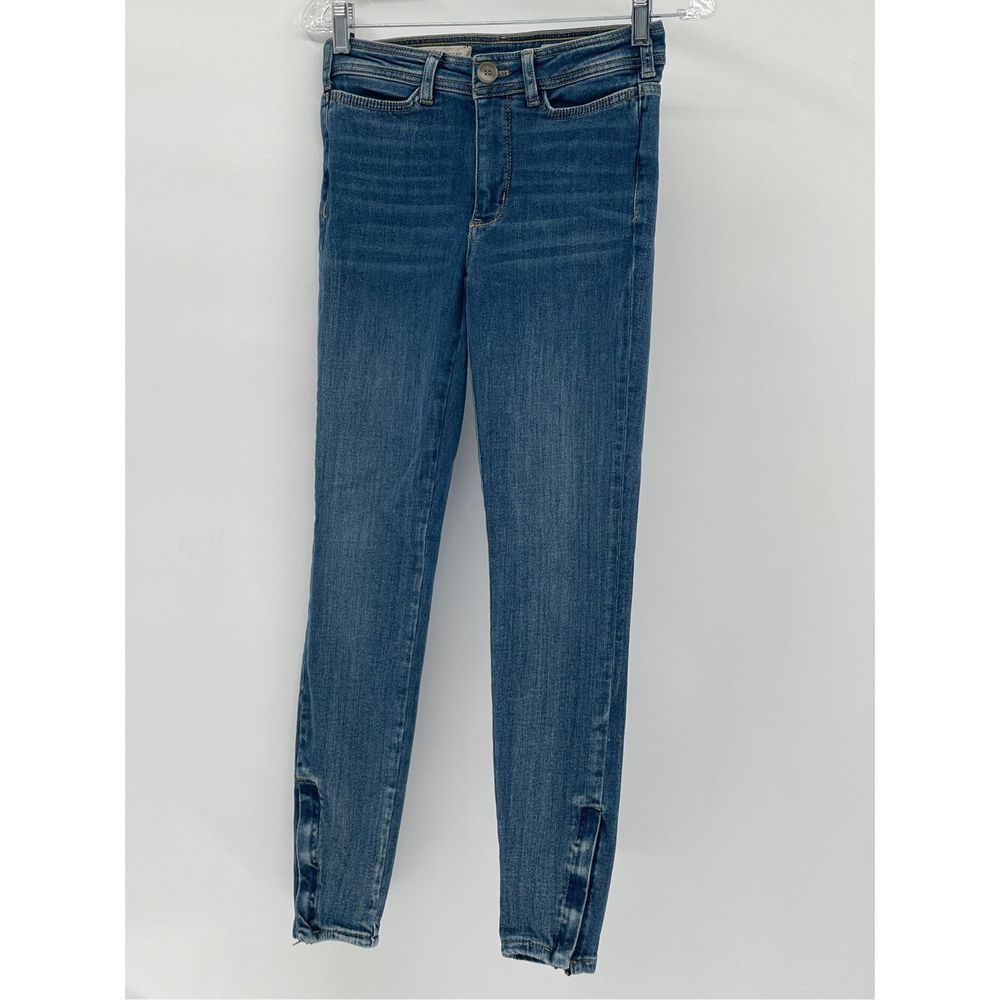 Pilcro And The Letterpress Jeans Women 25 Blue High Rise Skinny Ankle Zipper